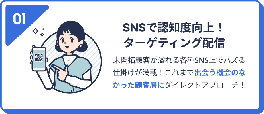 SNSで認知度向上！ターゲティング配信